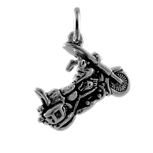 Sterling Silver Harley Davidson Motorbike Charm