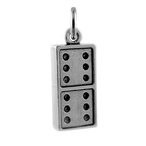 Sterling Silver 3D Dominoes Charm