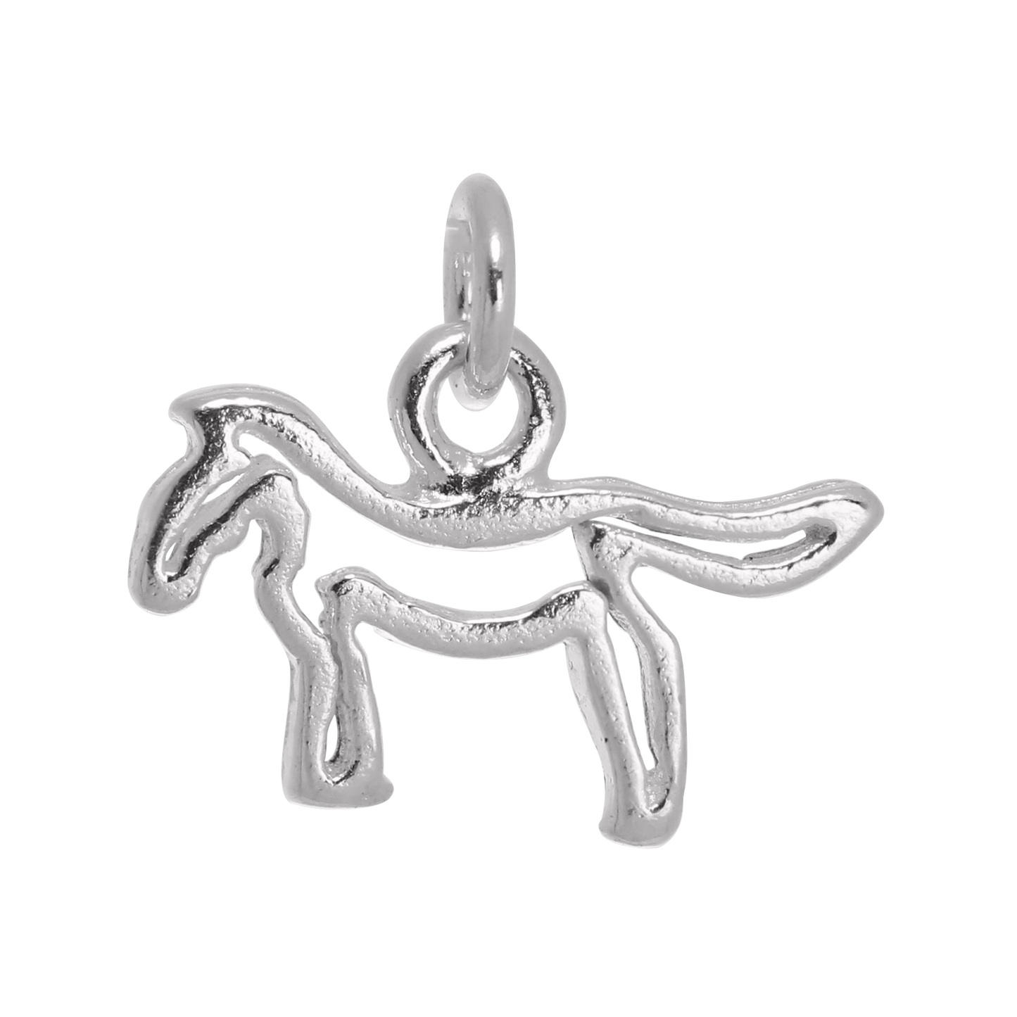 Tiny Sterling Silver Horse Outline Charm