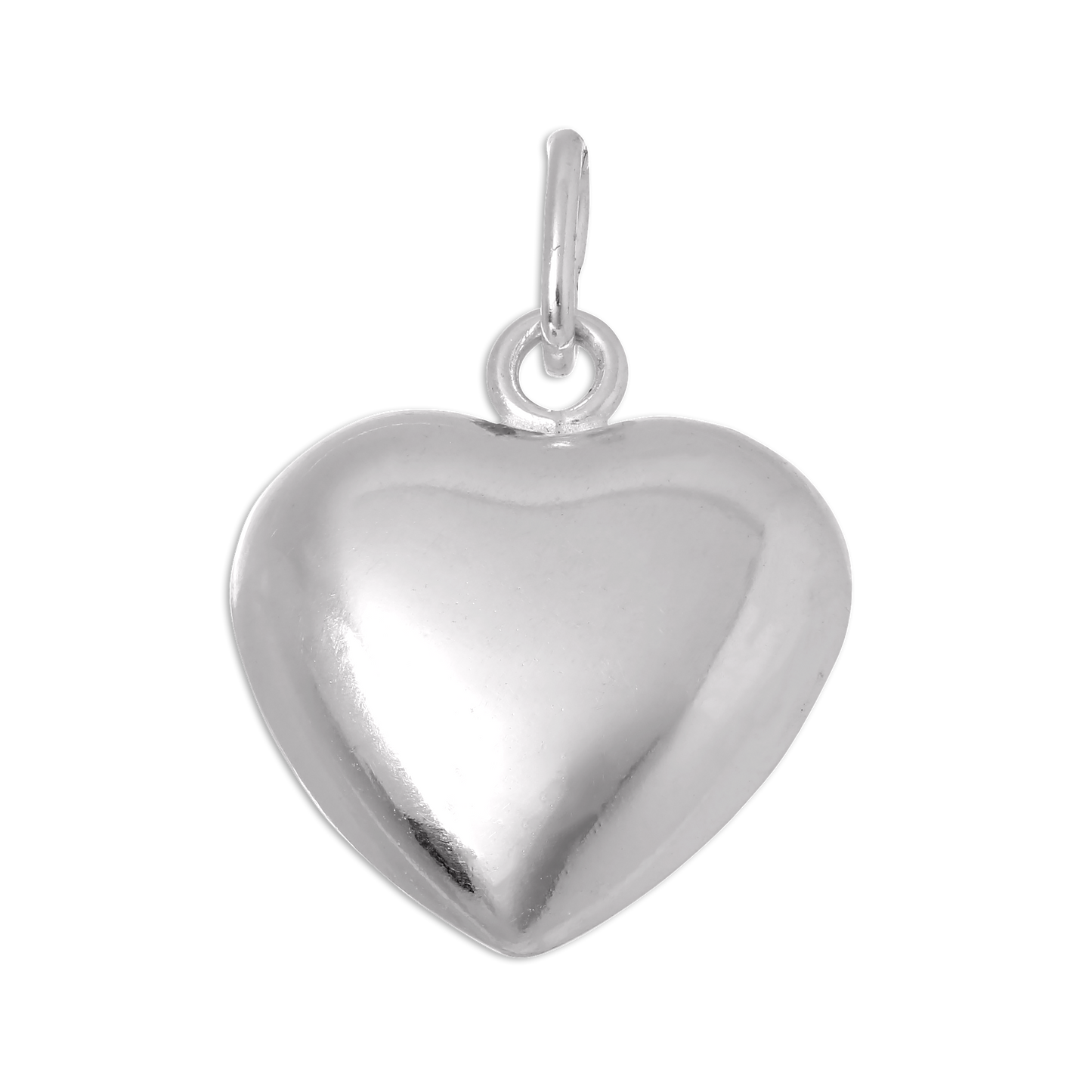 Sterling Silver Puffed Heart Charm