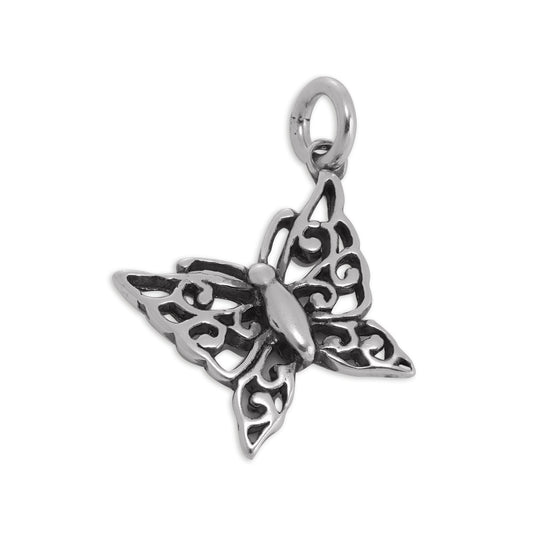Sterling Silver Filigree Butterfly Charm