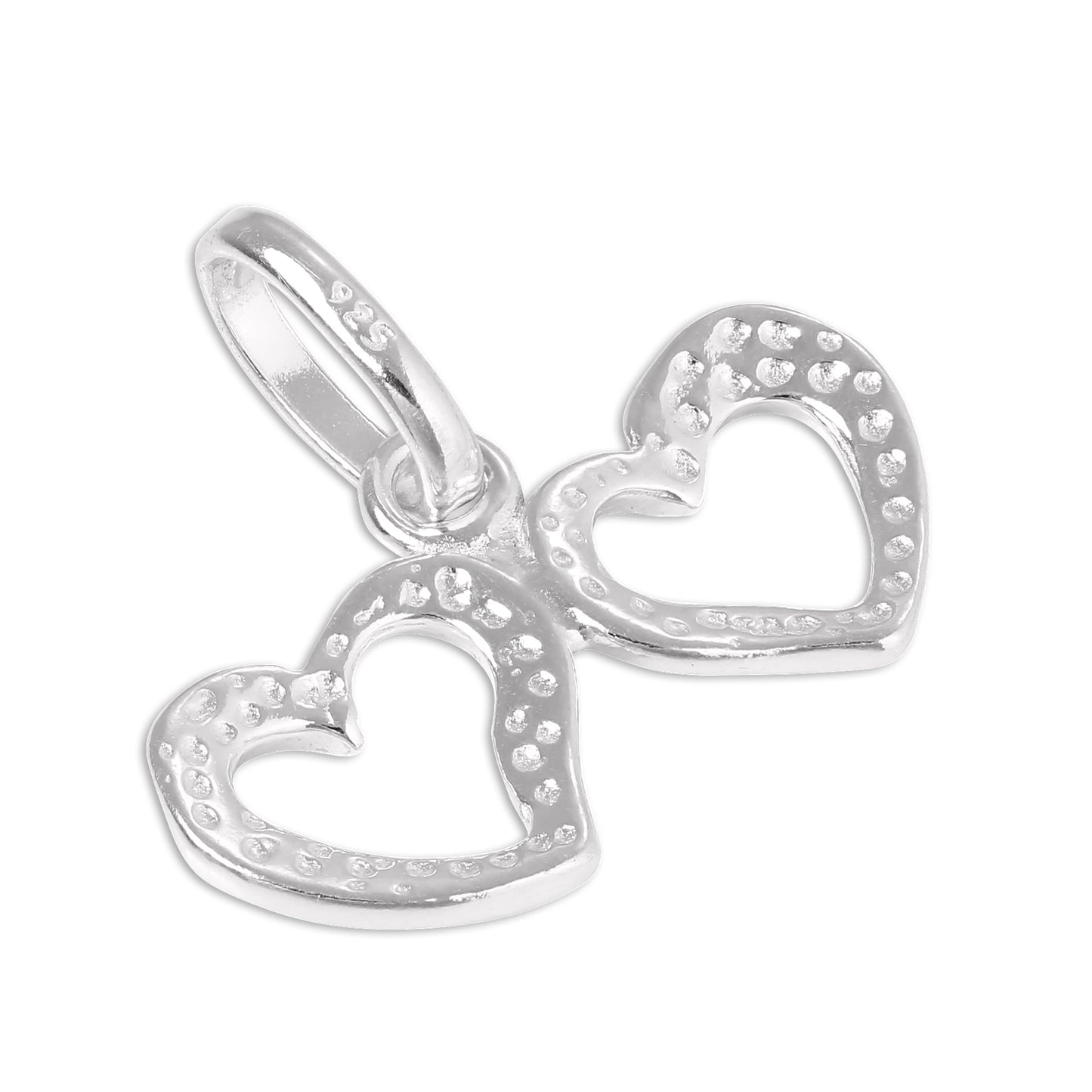 Small Sterling Silver Open Heart Charm