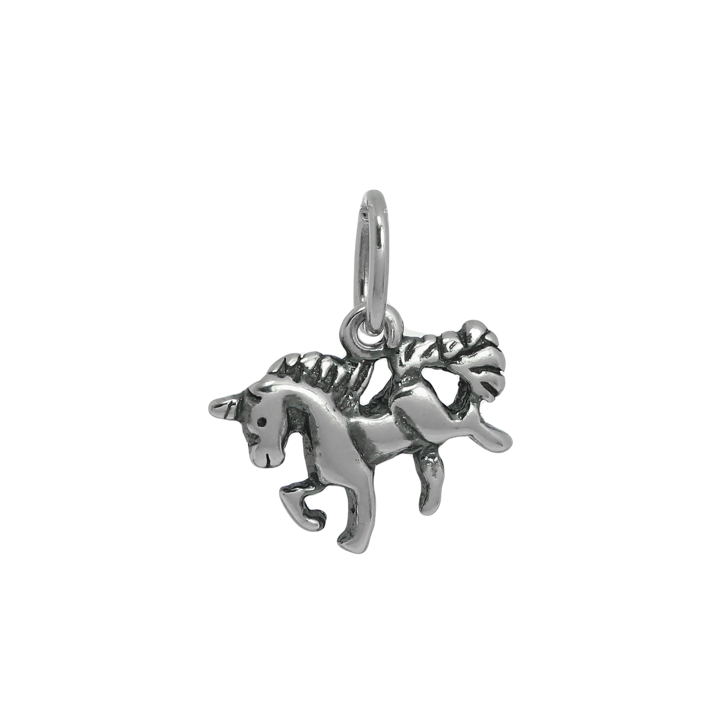 Tiny Sterling Silver Unicorn Charm