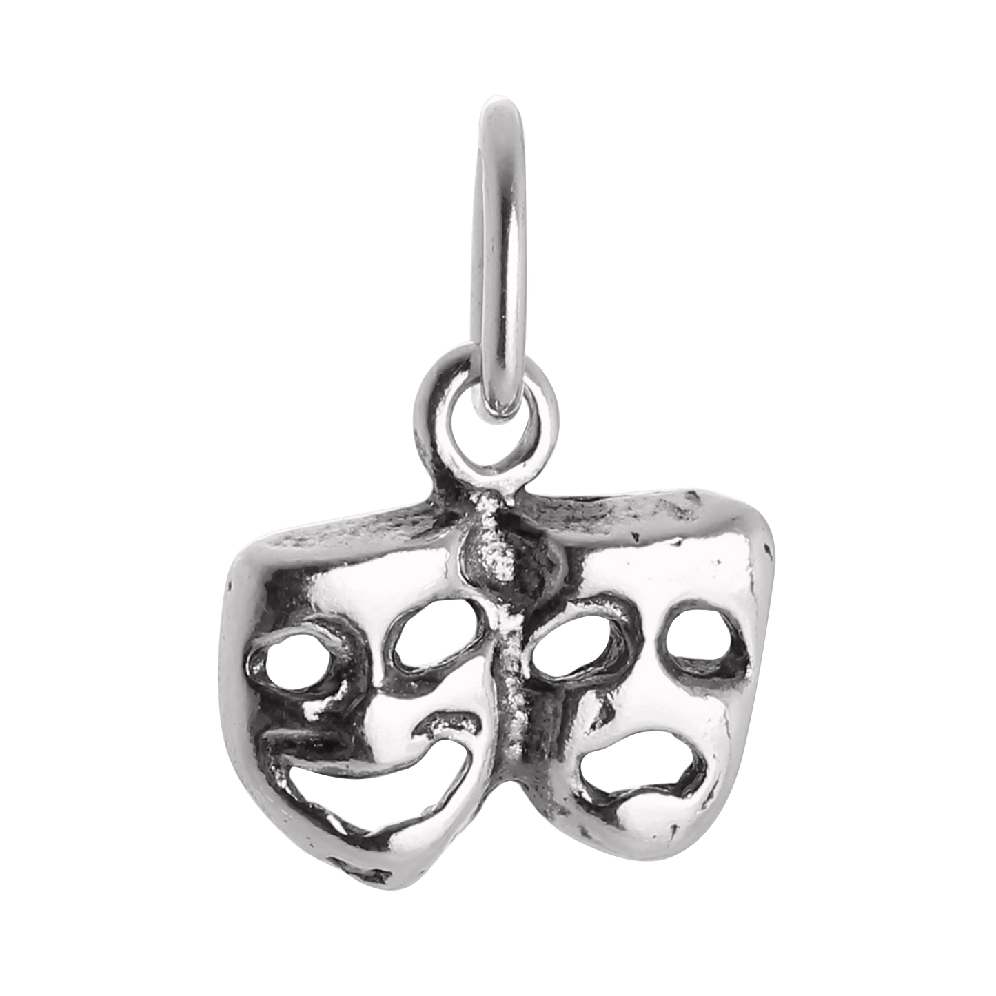 Tiny Sterling Silver Comedy & Tragedy Masks Charm
