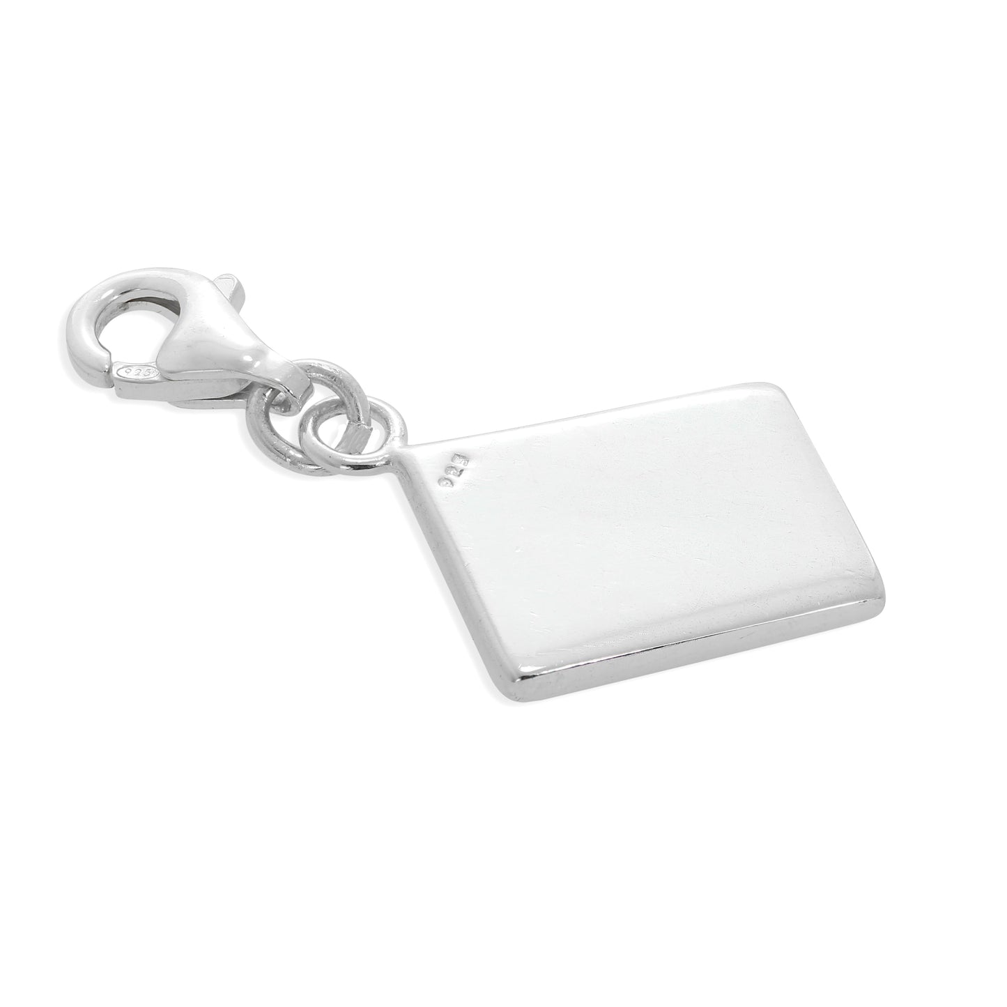 Sterling Silver Enamelled Union Jack Flag Clip on Charm