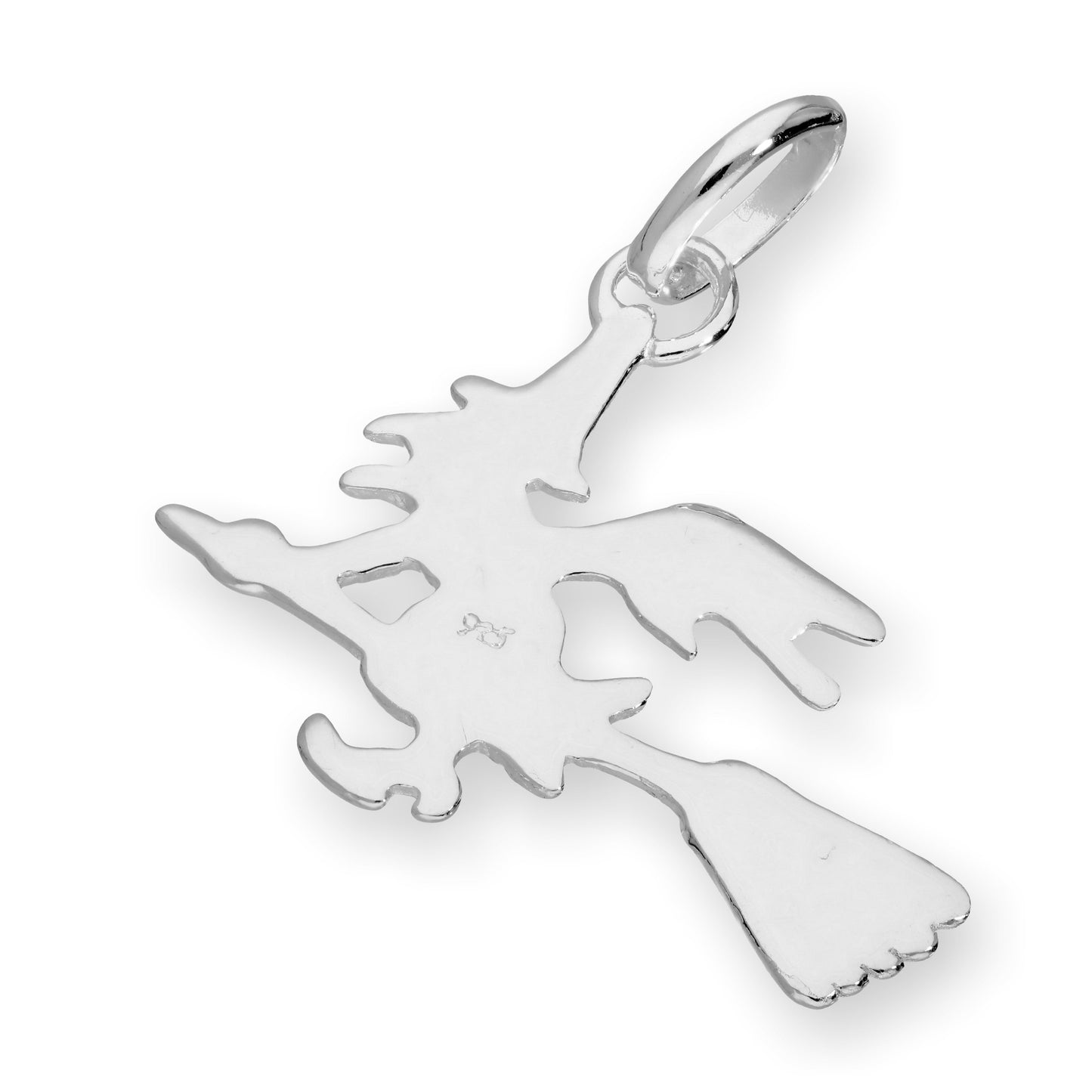 Sterling Silver Witch on a Broomstick Charm