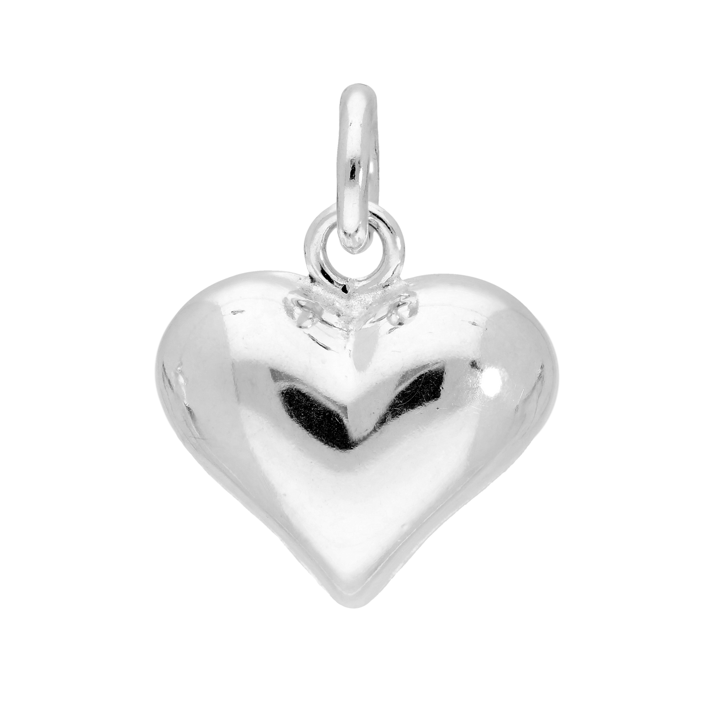 Sterling Silver Puffed Heart Charm