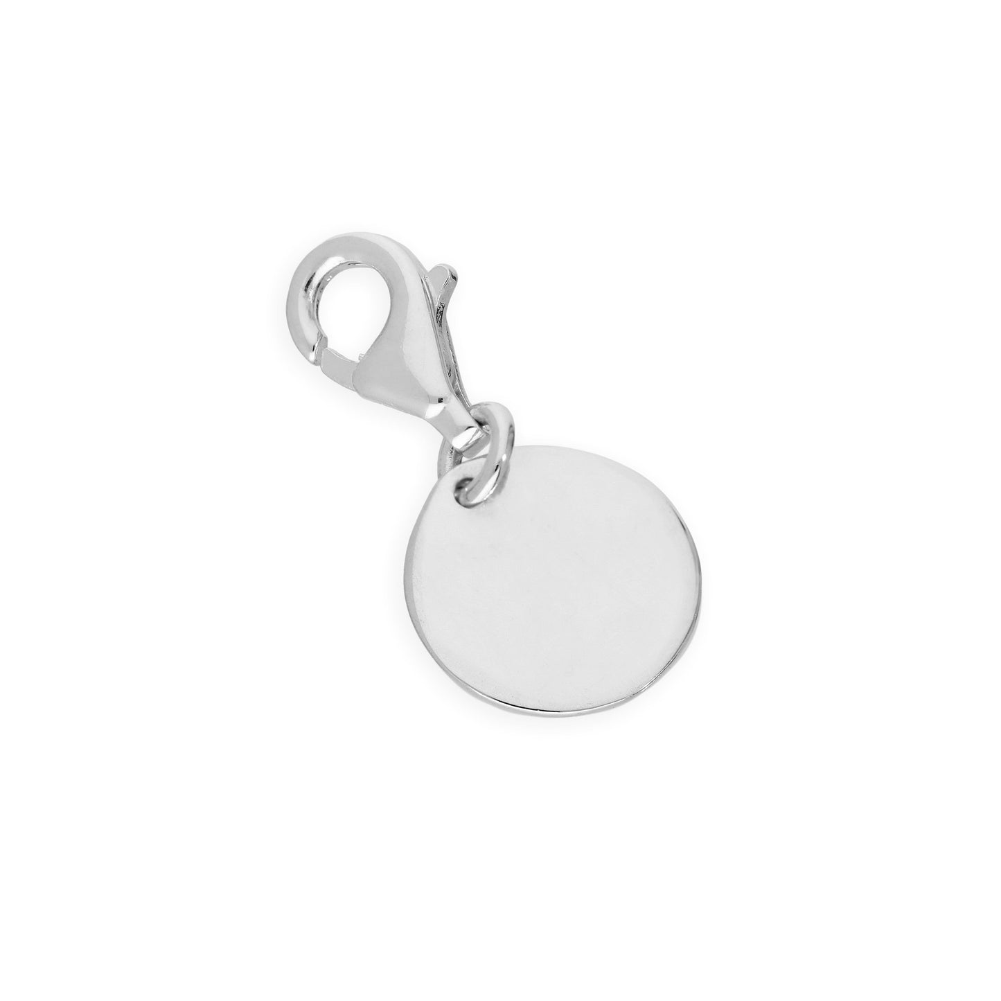 Sterling Silver Round Infinity Symbol Clip on Charm