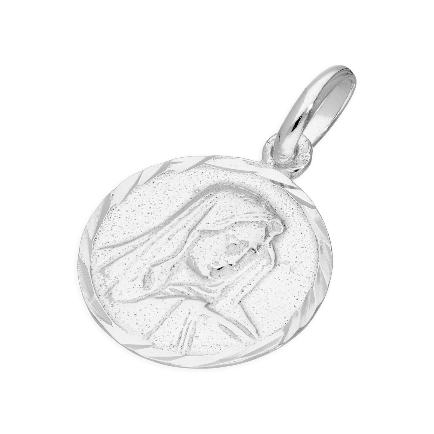 Sterling Silver Madonna with Child Charm