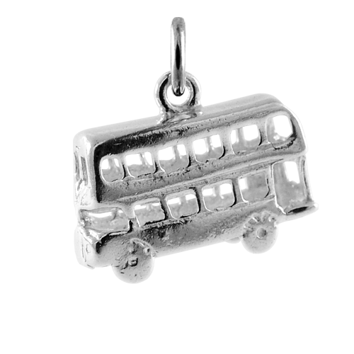 Sterling Silver Double Decker Bus Charm