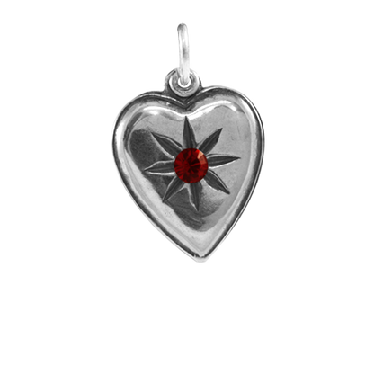 Sterling Silver Twilight Inspired Jacob Heart Charm