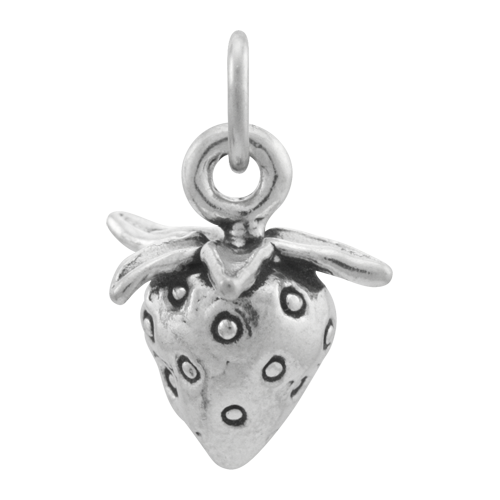 Sterling Silver Strawberry Charm