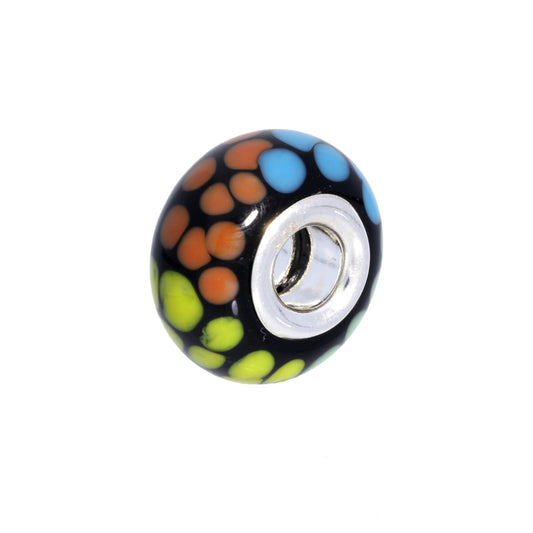 Sterling Silver & Multicoloured Glass Bead Charm