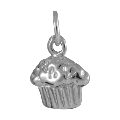 Sterling Silver Cup Cake Charm