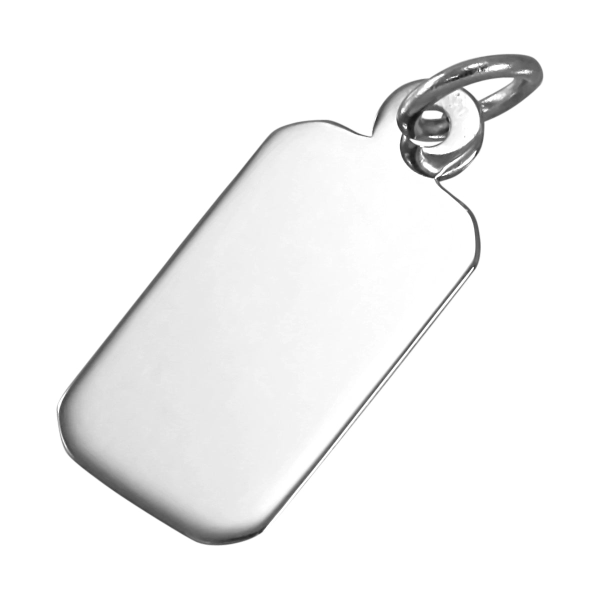 Sterling Silver Engravable Rectangular Pendant