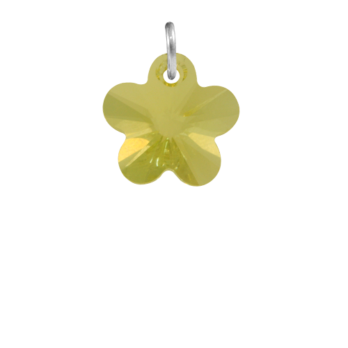 Sterling Silver Jonquil Crystal Flower Charm