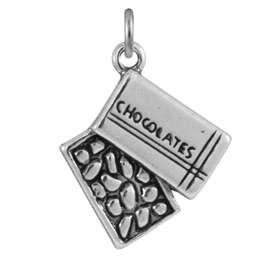 Sterling Silver Chocolate Box Charm