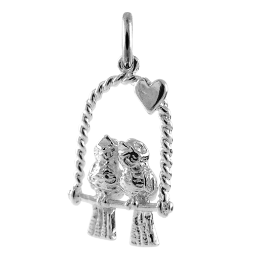 Sterling Silver Love Birds Charm