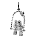 Sterling Silver Love Birds Charm