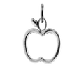 Sterling Silver Apple Outline Charm