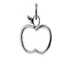 Sterling Silver Apple Outline Charm