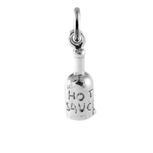 Sterling Silver Hot Sauce Charm
