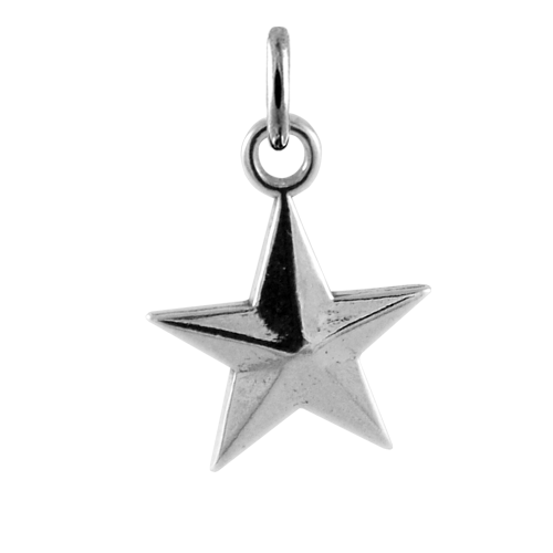 Sterling Silver Detailed Star Charm