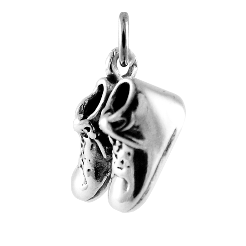 Sterling Silver Baby Shoes Charm