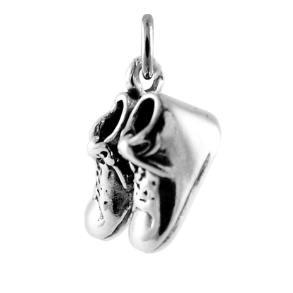 Sterling Silver Baby Shoes Charm