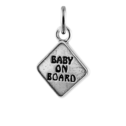 Sterling Silver Baby on Board Charm