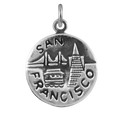 Sterling Silver San Francisco Medal Charm