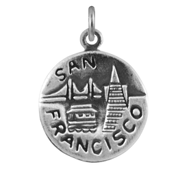 Sterling Silver San Francisco Medal Charm