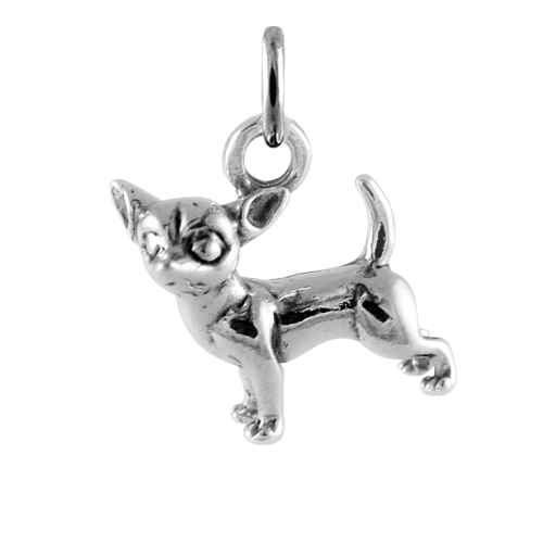 Sterling Silver Chihuahua Charm