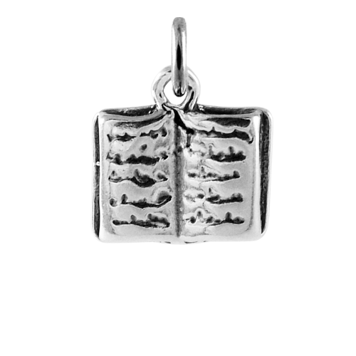 Sterling Silver Book Charm