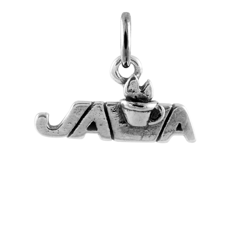 Sterling Silver Java Coffee Charm