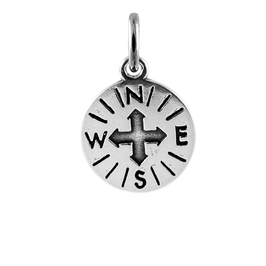 Sterling Silver Compass Charm