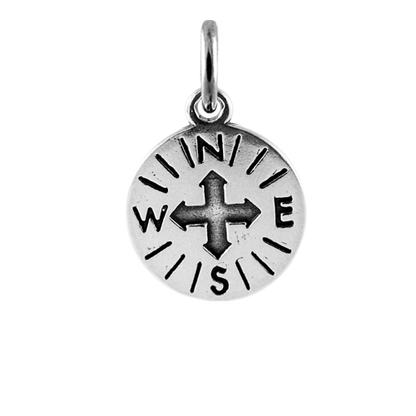 Sterling Silver Compass Charm