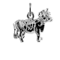 Sterling Silver Cow Charm