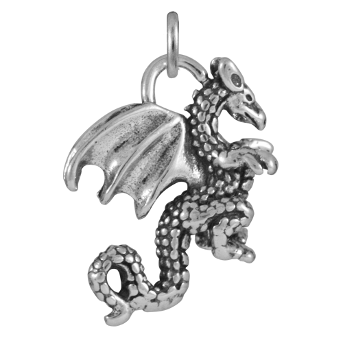 Sterling Silver Welsh Dragon Charm