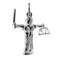 Sterling Silver Lady of Justice Charm