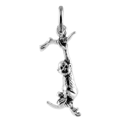 Sterling Silver Hanging Monkey Charm