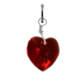 Sterling Silver Siam July Crystal Heart