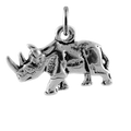 Sterling Silver Rhinoceros Charm
