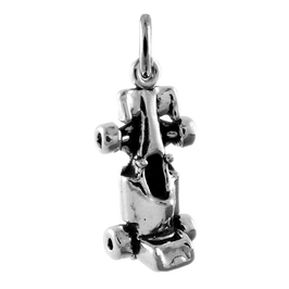 Sterling Silver Race Car Charm