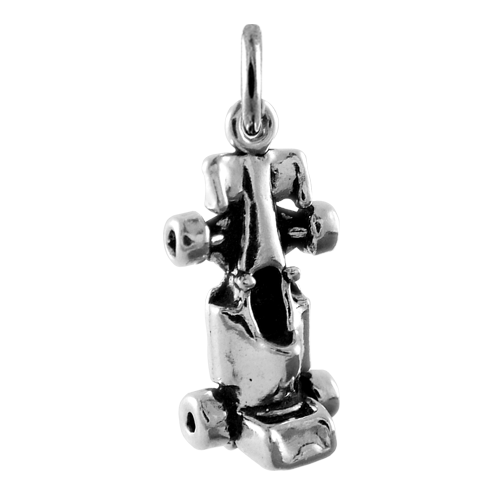 Sterling Silver Race Car Charm