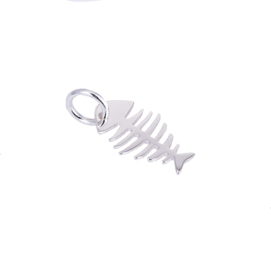 Sterling Silver Fish Bones Charm
