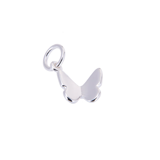 Plain 3D Sterling Silver Butterfly Charm