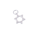 Sterling Silver & CZ Crystal Star of David Charm