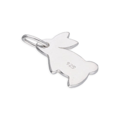Flat Sterling Silver Rabbit Charm