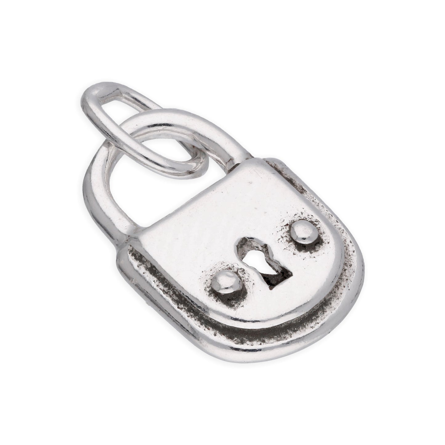 Small Sterling Silver Padlock Charm